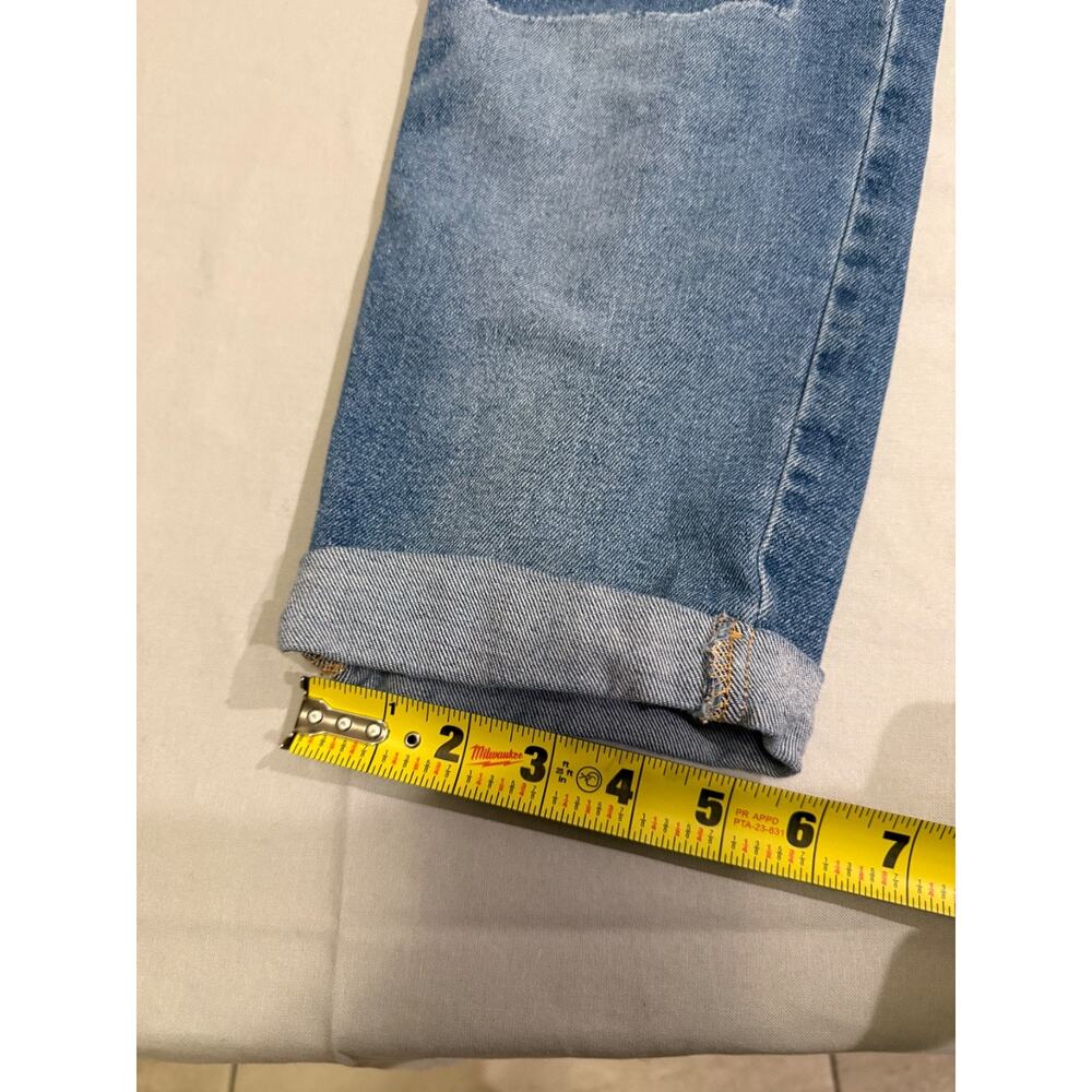 Levi Signature Heritage Boyfriend Jeans Womens 12 W31 Blue Stretch Cuffed - Picture 10 of 11